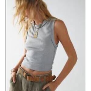 Free People We The Free Kate Tank Tee Top Gray Size Medium